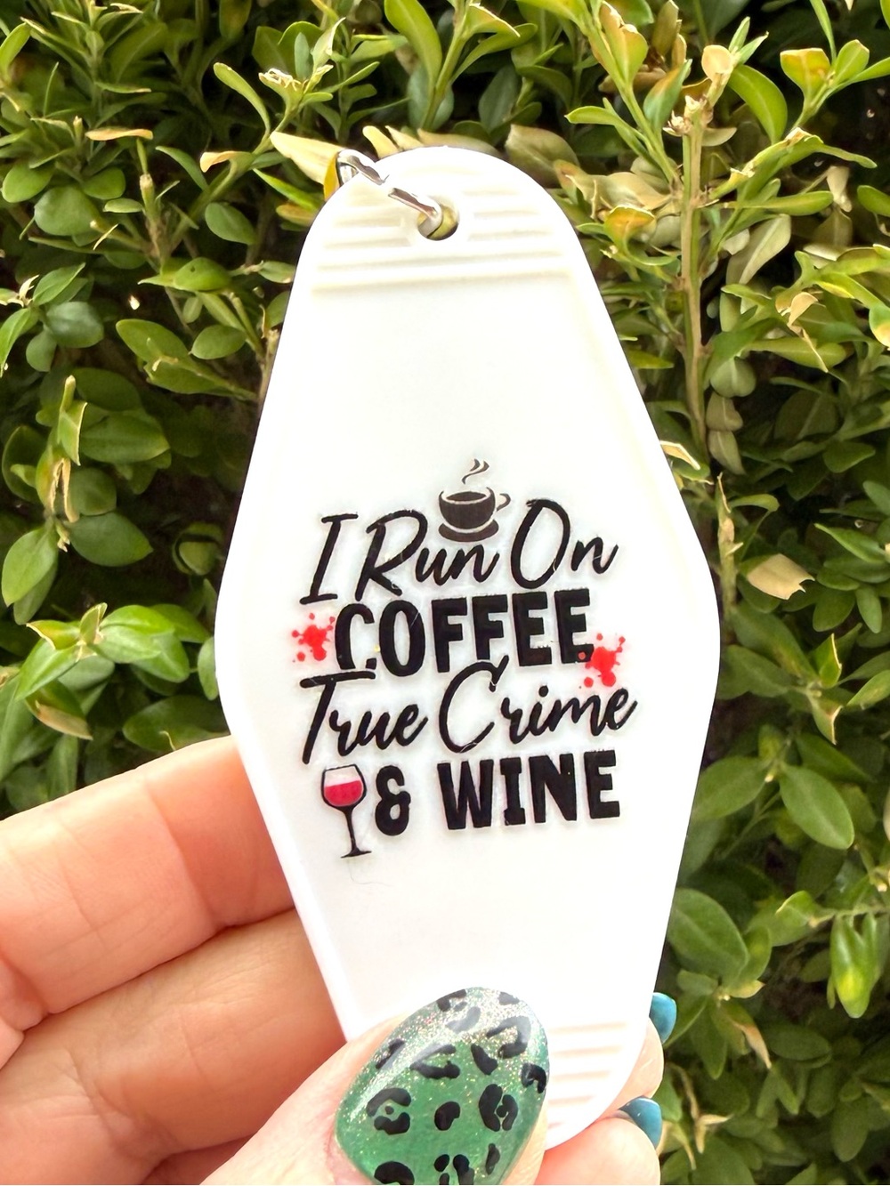 Vintage style motel key 3.5” keychain true crime fan crime shows gift idea